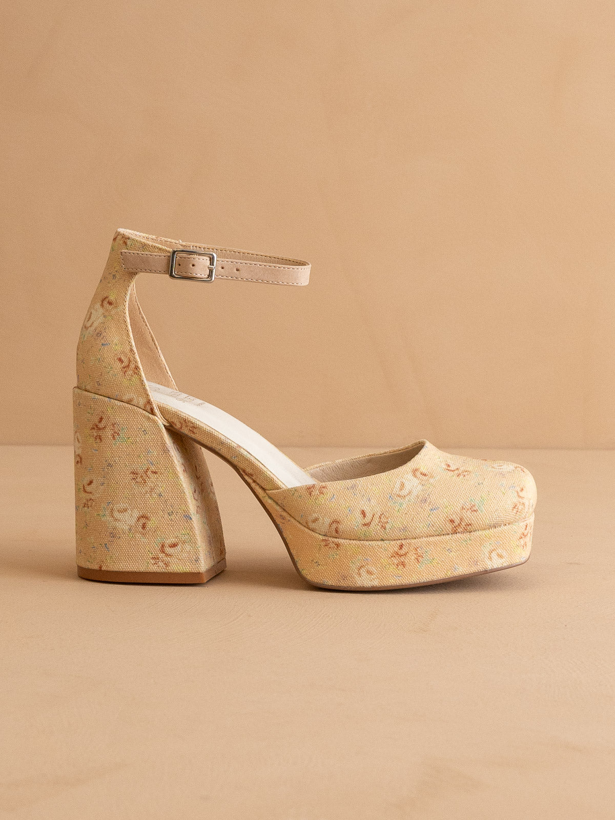 The Oslo | Floral Chunky Platform Mary Janes