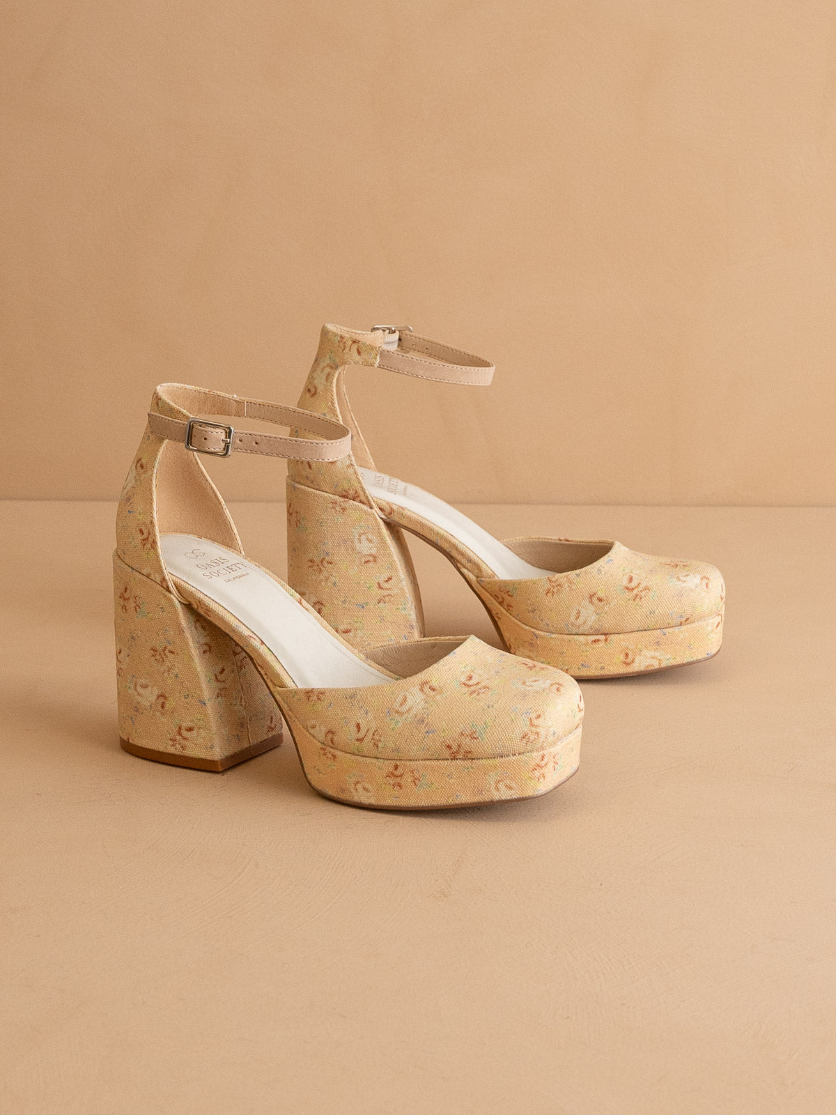 The Oslo | Floral Chunky Platform Mary Janes
