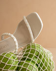 The Phoebe | White Beaded Strap Heel – Bridal & Occasion