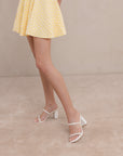 The Phoebe | White Beaded Strap Heel – Bridal & Occasion