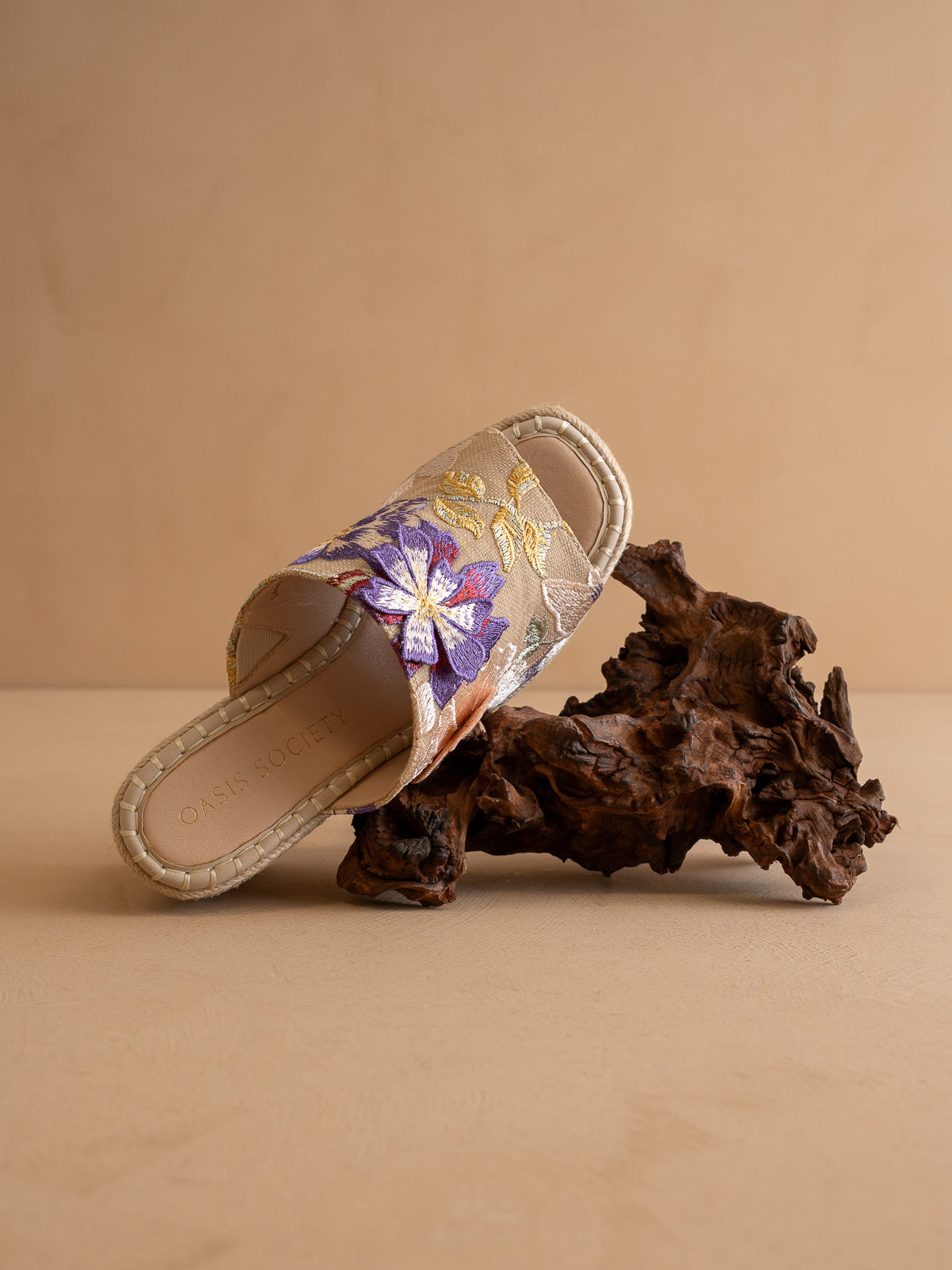 The Raina | Floral Espdarille Slip On Wedge