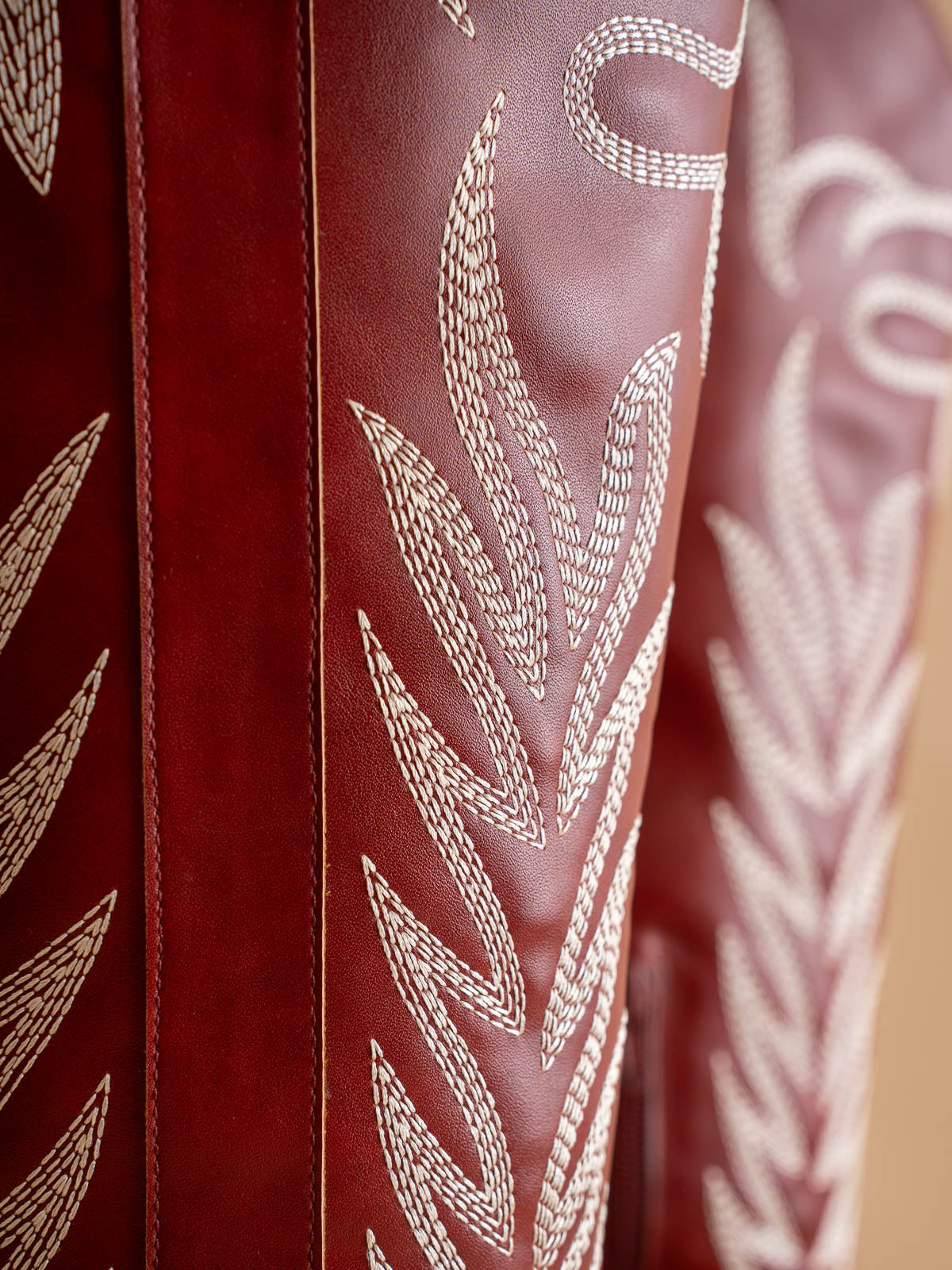 The Samara | Red Embroidered Tall Boot