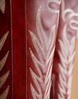 The Samara | Red Embroidered Tall Boot