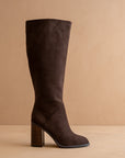 The Shiloh | Coffee Knee High Block Heel Boot