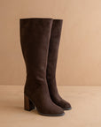 The Shiloh | Coffee Knee High Block Heel Boot