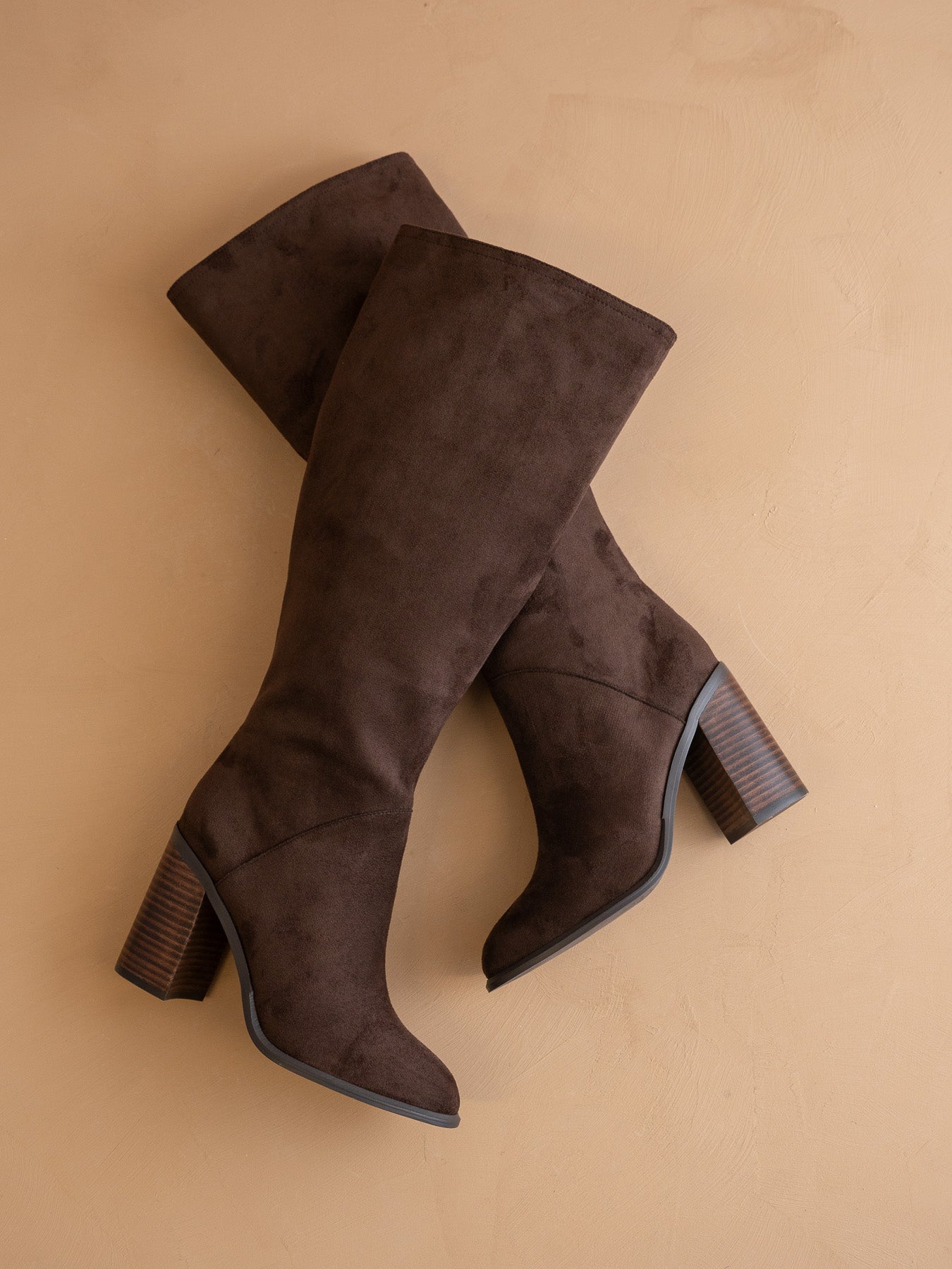 The Shiloh | Coffee Knee High Block Heel Boot