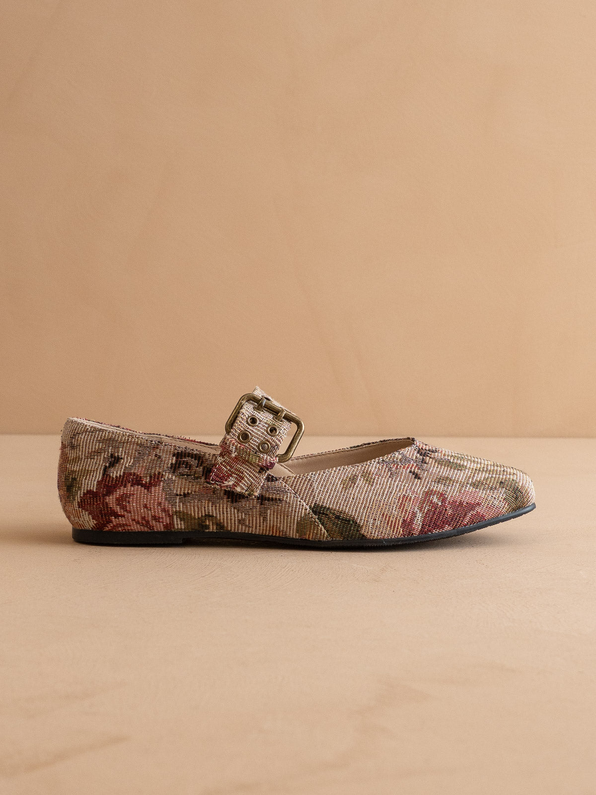 The Soho | Mauve Tapestry Ballet Flat with Buckle