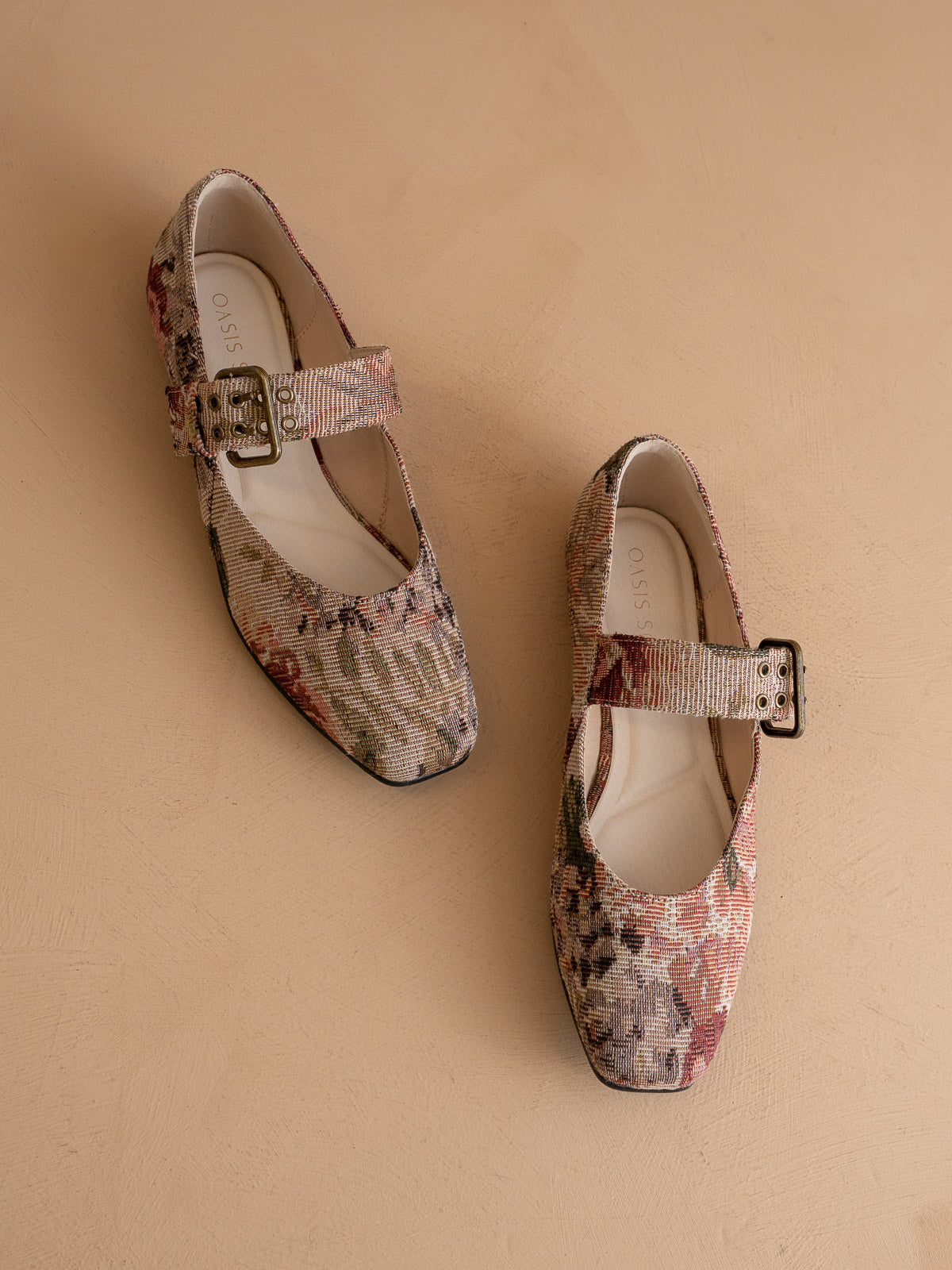 The Soho | Mauve Tapestry Ballet Flat with Buckle