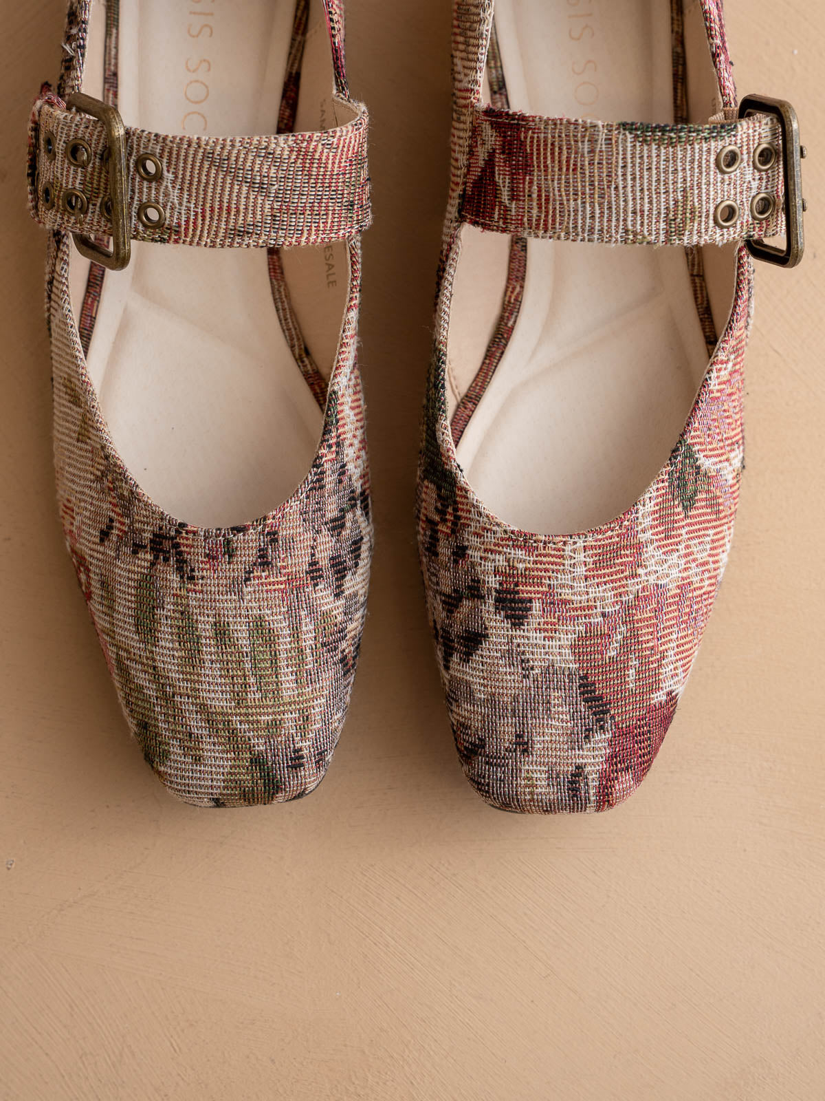 The Soho | Mauve Tapestry Ballet Flat with Buckle