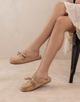 The Stevie | Almond Tie Mule Loafer