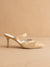 The Tia | Natural Pointed Toe Raffia Detail Kitten Heel