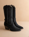 The Tilley | Black Whipstitch Western Cowboy Boot
