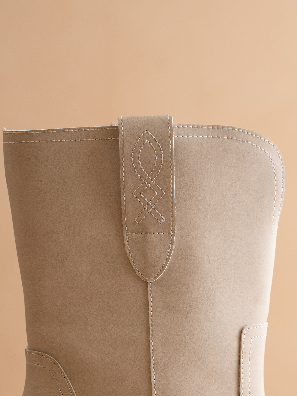 The Trudy | Light Grey Mid-Calf Western Block Heel Boot