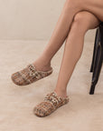 The Teri | Chai Tweed Buckle Mule