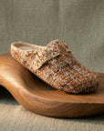 The Teri | Chai Tweed Buckle Mule