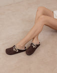 The Teri | Coffee Tweed Buckle Mule