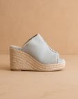 The Verona | Denim Frayed Denim Espadrille Wedge