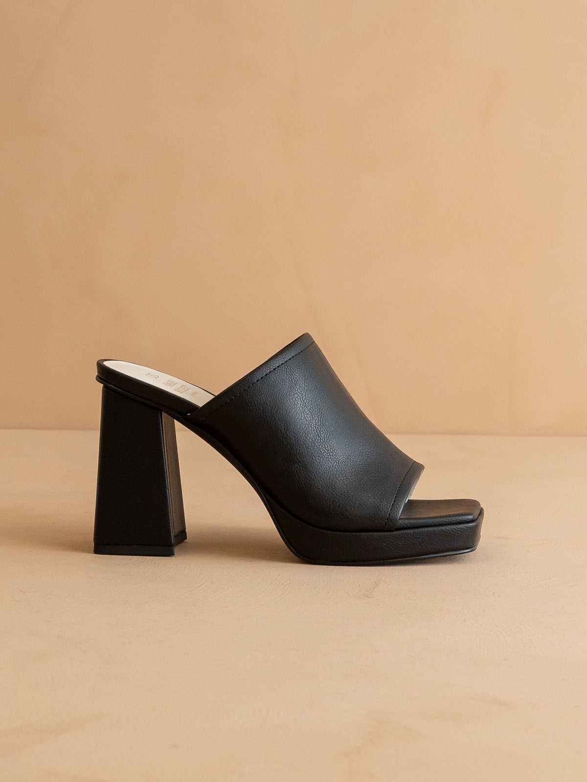 The Vivienne | Black Slip On Platform heel