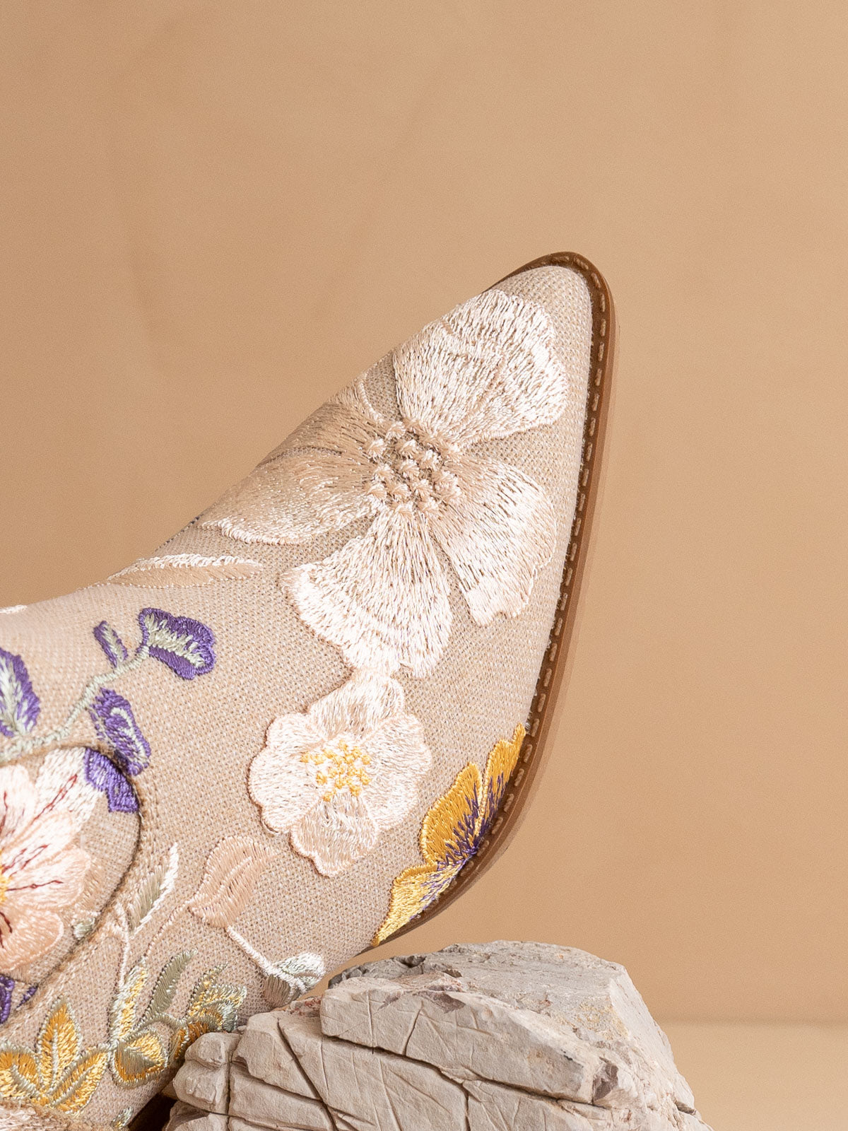 The Wanda | Taupe Floral Applique Western Boot – Oasis Society x